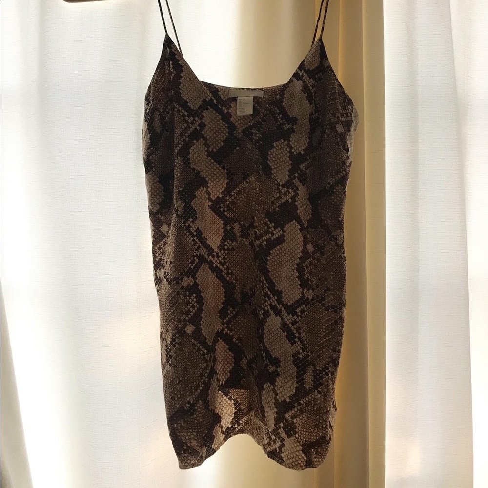 Snake print slip shirt